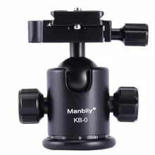 Manbily KB-0 профессиональные головки штатива-трипода mabily универсальная шаровая Головка с платой быстрого крепления Камера головка штатива для цифровой зеркальной камеры Canon Nikon DSLR