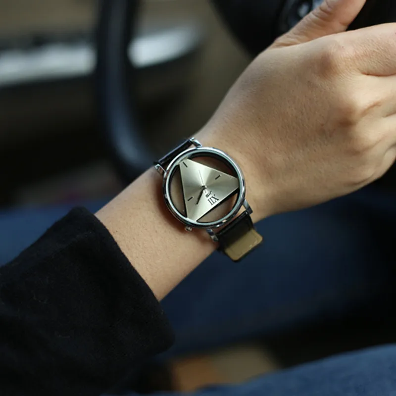 Женский Ретро дизайн кожаный браслет для часов АНАЛОГ, кварцевый сплав наручные часы Новое поступление женские часы с браслетом - Цвет: brown