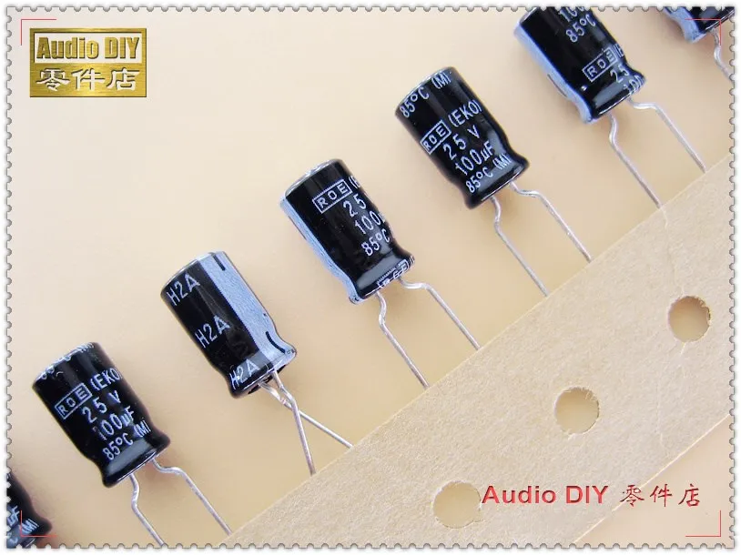 

20PCS/100PCS EKO Series 100uF 25V 25v100uf Electrolytic Capacitor