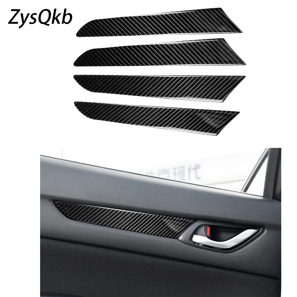 

For Mazda CX-5 2017 2018 Carbon Fiber 4PCS Car Interior Door Handle Bowl Protector Cover Trims Car Styling Accessories