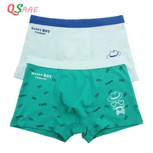 Нижнее белье для мальчиков 2 шт. детские трусики из хлопка для мальчиков шорты-боксеры детские трусики нижнее белье для детей От 6 до 16 лет