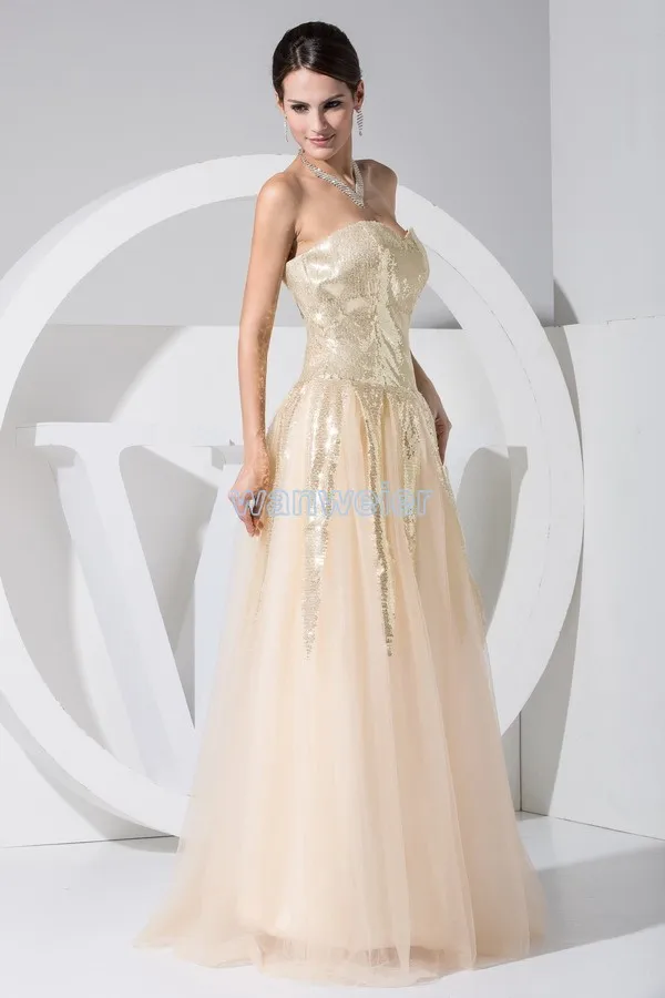 Пром платья 2013 девушка новых kim kardashian золото платье на заказ размер / цвет особый случай платье сложные 2013 длинные