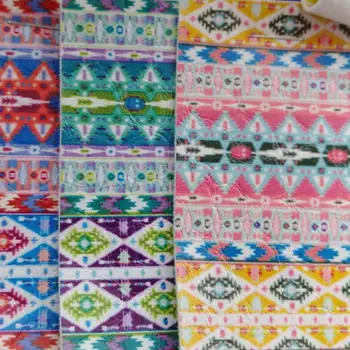 

Printed Flowers on PU Leather Artificial Leather Fabric for shoes handbags sofa bows and DIY Accessoires Fabric P1506