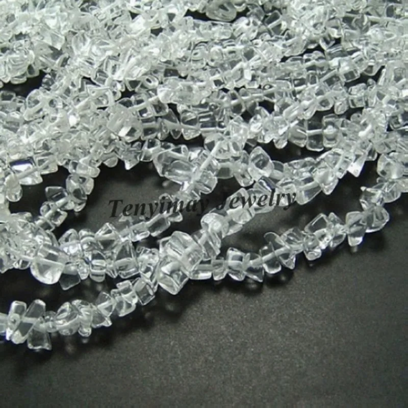 

Cute Transparent Gravel Glass Loose Beads Wholesale 5 Strands/Lot Free Shipping