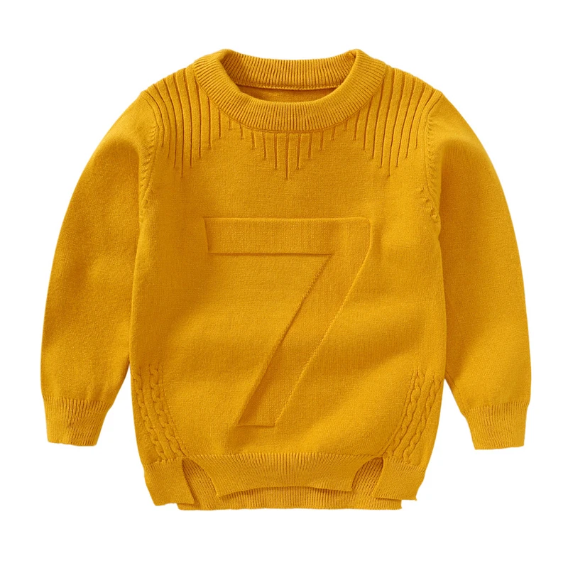 BEKE MATA/Детские свитера для мальчиков; сезон весна; коллекция года; Модный вязаный свитер для маленьких мальчиков; пуловер; детская одежда; хлопковый свитер для малышей - Цвет: Цвет: желтый