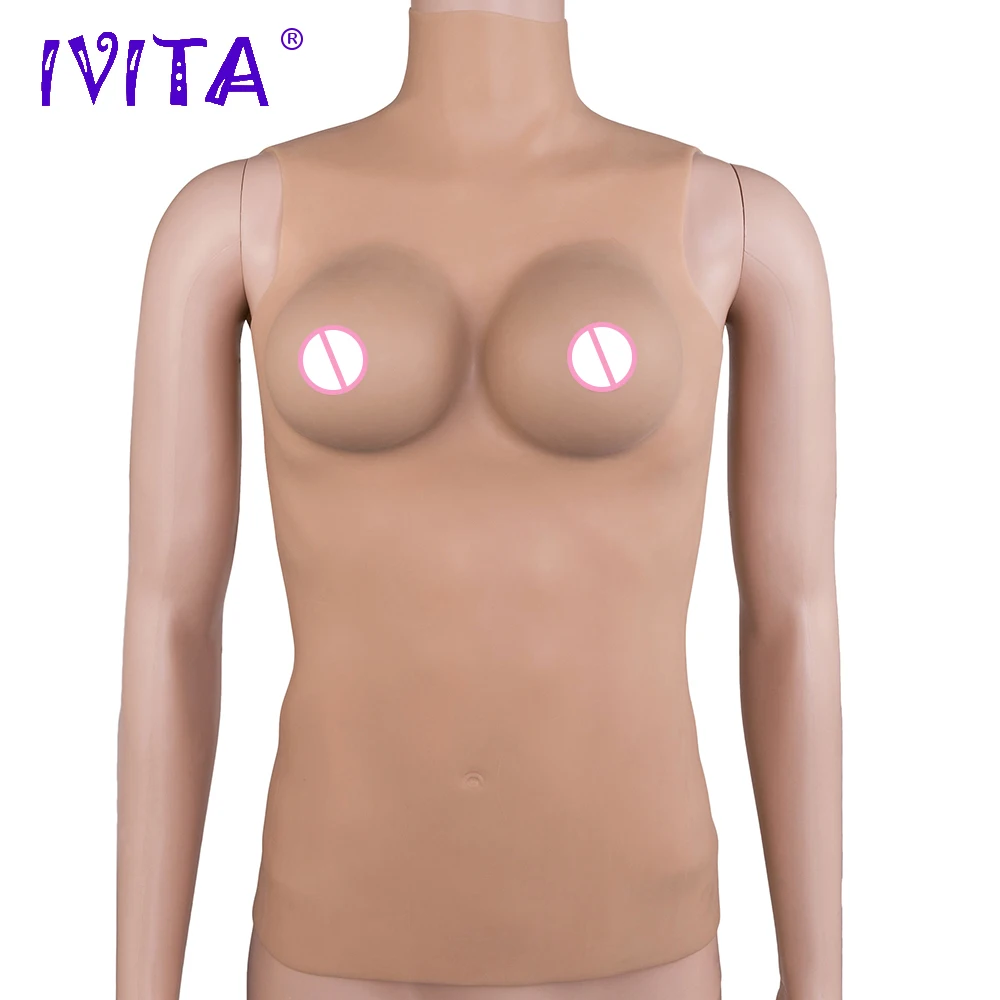 Реалистичные силиконовые формы груди IVITA 2320 г для трансвеститов трансмиттеров