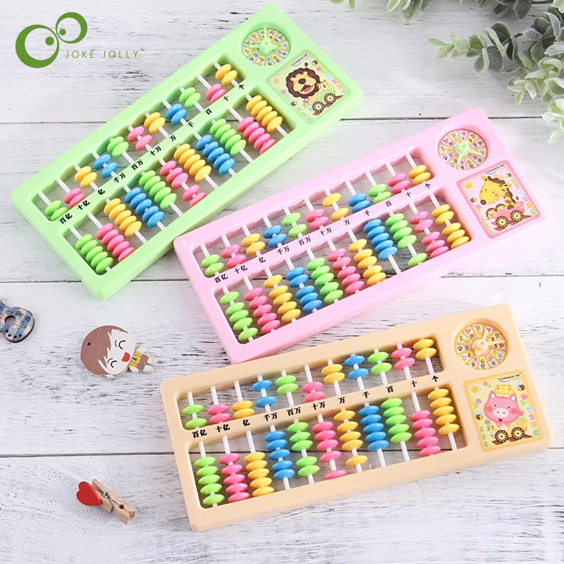 

1pcs 11 Rods Portable Arithmetic Soroban Colorful Beads Mathematics Calculate Chinese Abacus Math Toys for Children Kids WYQ