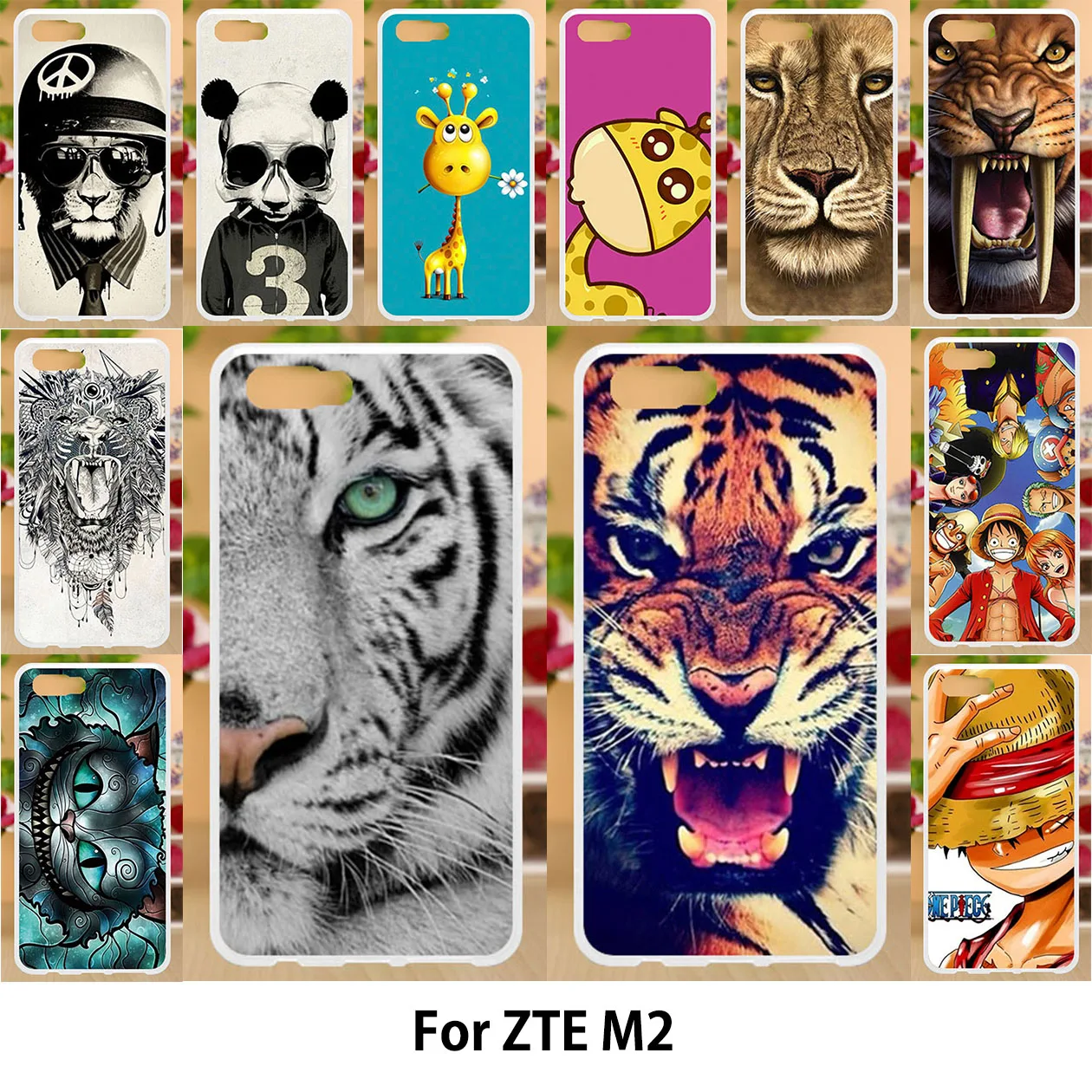 

Anunob For ZTE Nubia M2 Case Silicon Soft TPU Covers Patterned Cases ZTE Nubia M2 Cover Painting Cute Tiger Pandan Cat Animals