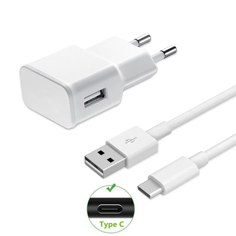 

Travel USB Charger adapter & Type C Cable For Samsung A3 A7 A5 2017 Huawei P30 P20 Pro mate 20 lite LG G8 ThinQ V50 V40 G6 Phone