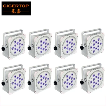

Freeshipping 8PCS 12x18W RGBWA+UV 6in1 DMX IR Wireless With Remote Battery Power Led Par light rechargeable lithium battery