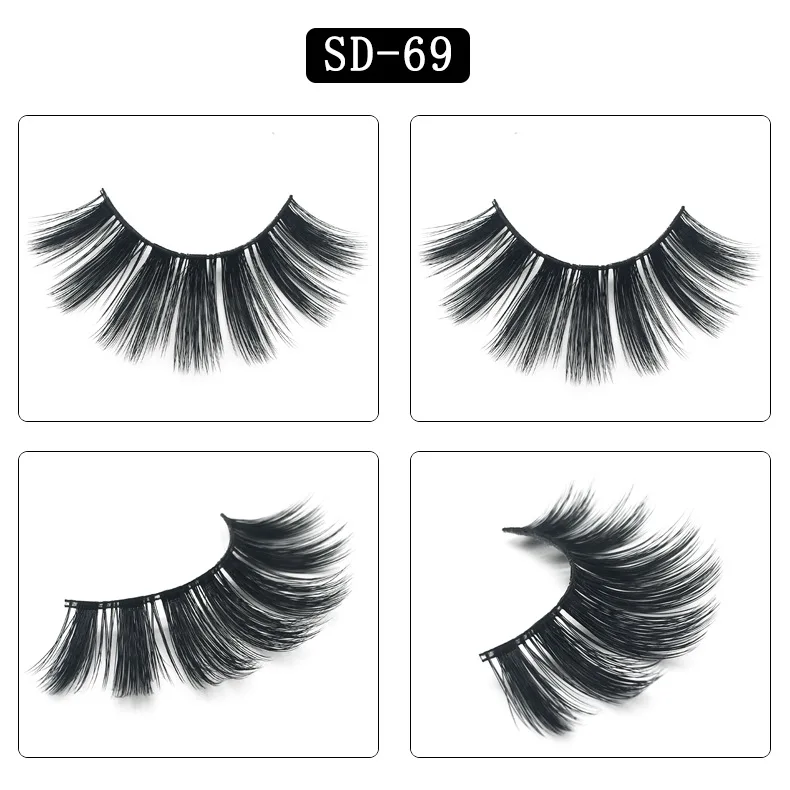 

3D Mink lashes natural fake eyelashes Soft Long Multi-layered Dense makeup mink False eyelashes for beauty SD-16 TO SD-70