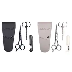 4 шт./компл. ножницы для усов и гребень набор для мужчин уход с сумкой Профессиональный инструмент для бороды