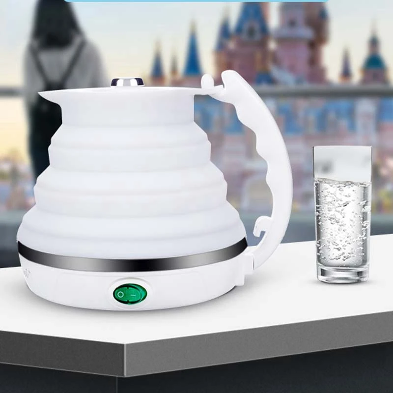 Складной электрический чайник Портативный Силиконовый складной походный чайник с защитой от закипания складной электрический чайник для воды для путешествий
