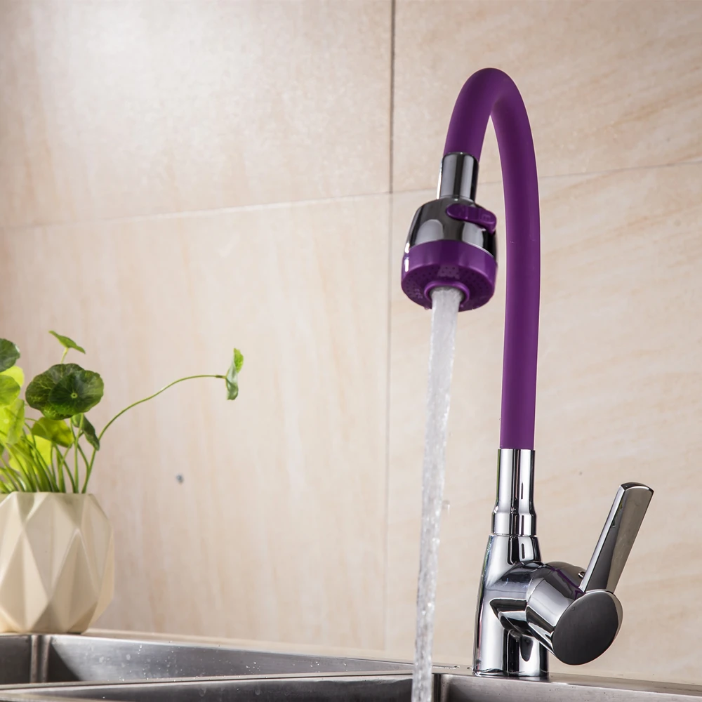 Business Style Silica Gel Nose Any Direction Rotating Kitchen Faucet Cold and Hot Water Mixer Torneira Cozinha Single Handle Tap13