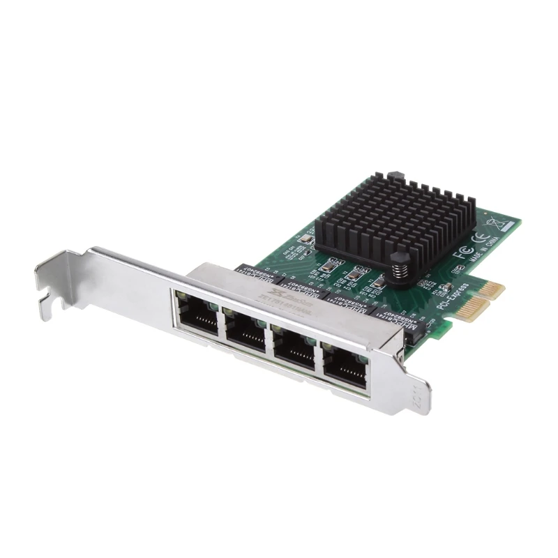 Планшет-PCIE PCI Express 10/100/1000 м до 4 порта 4x гигабитная карта Ethernet сетевой адаптер