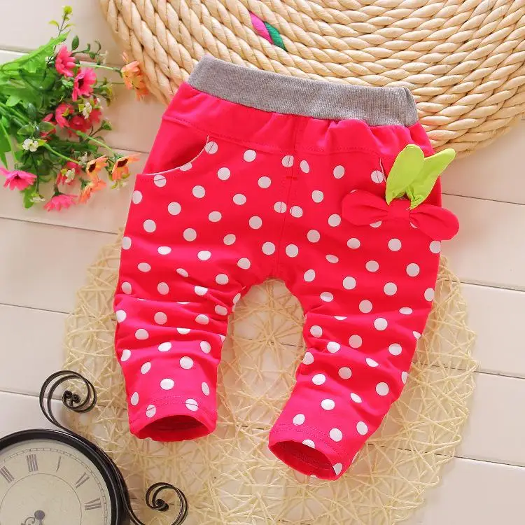 Корейский дизайн детские штаны модные Симпатичные осень новорожденных девочек вязать Штаны детские брюки размер 75-95