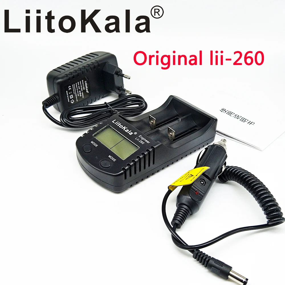 

LiitoKala lii-260 LCD 18650/16340 Intelligent Battery Charger,Detection of lithium battery capacity/internal resistance/voltage