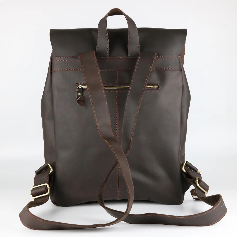 Vintage Véritable Voyage Portable Casual D'ordinateur Dos École Brown Marque Sacs À Cuir Brown Conçu De black Hommes Yellow Sac lT13FJ5uKc