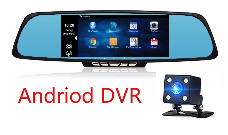 

6.86" Car Mirror Dvr Android GPS Navigation Rearview Mirror Video Recorder Dual Lens Parking Rear Camera Wifi DashCam