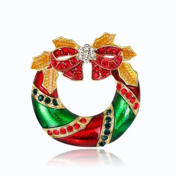 

3Pc/Set Creative Bow Garland Brooches For Women Vintage Alloy Christmas Corsage Accessories Suit Coat Brooch Pins Jewelry