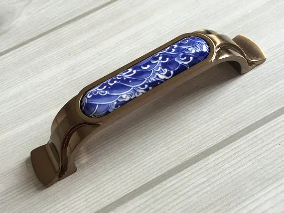 3 75 Dresser Drawer Pulls Handles Ceramic Kitchen Cabinet Door 3 75 Dresser Drawer Pulls Handles Ceramic Kitchen Cabinet Door Handle Decorative Hardware Blue