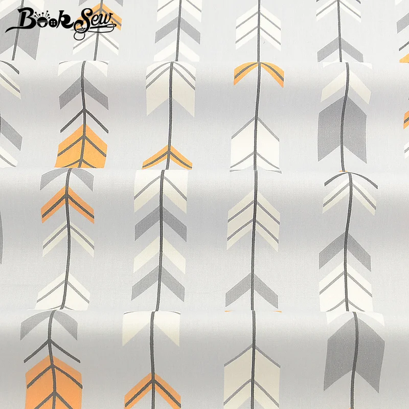 Booksew 100% хлопок серый патчворк материал для шитья DIY Tissu Coton Tecido с принтом листьев