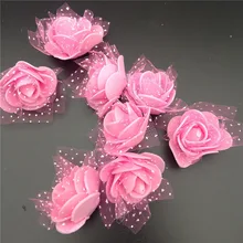 

144pcs 2.5cm Mini Foam Rose Artificial Flower For Home Wedding Decoration DIY Pompom Wreath Decorative Bridal Flower Fake Flower