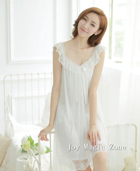 

yomrzl new arrival summer women's nightgown chiffon one piece sleep dress sleeveless princess sleepwear L574