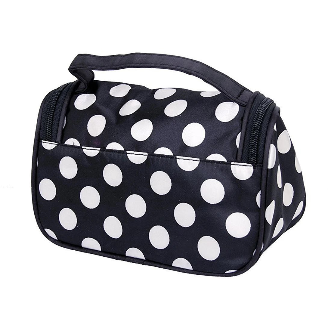 Черная молния косметичка несессер Make up Bag руки сумка с Dot Шаблоны|Косметички| |