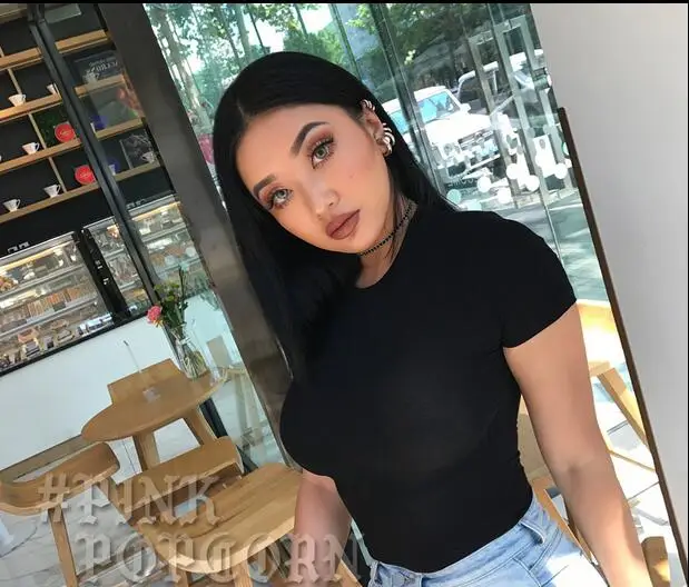 tight fitting black shirt