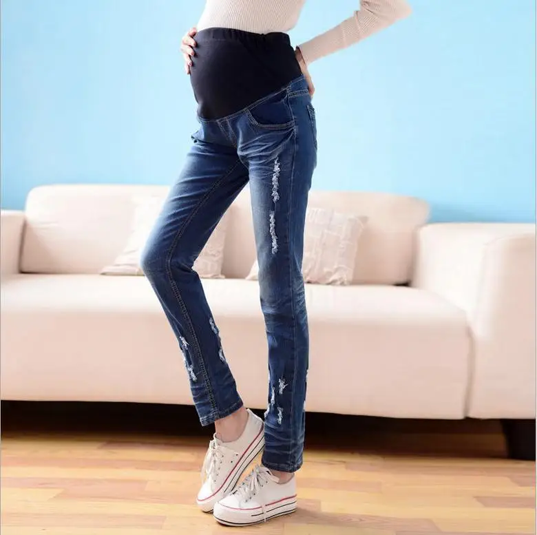 BAHEMAMI Maternity Jeans loose plus size straight maternity pants For