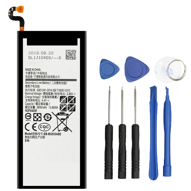 Оригинальный EB BG935ABE Батарея для samsung Galaxy S7 боковая батарея SM G9350 G935F G935A G935T G935V G935FD