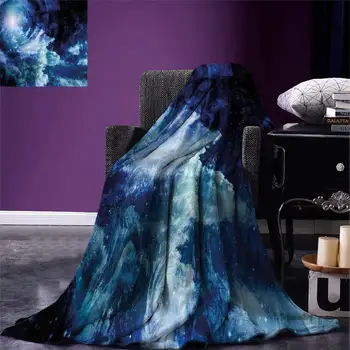 

Space Throw Nebula Gas Cloud on Celestial Sphere Universe Themed Infinity Design Galaxy Art Print Warm Microfiber Blanket