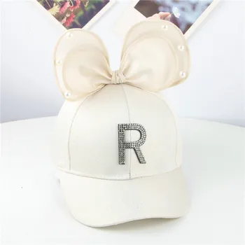 

Baby Hats Newborn cotton Children Hat Cap Cartoon Children Cute Pearl Bowknot Letter Peaked Hat Baseball Cap Sunhat A620