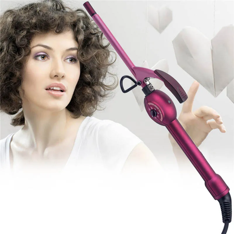 

KM 9mm curling iron hair curler professional hair curl irons curling wand roller rulos krultang magic care beauty styling tools