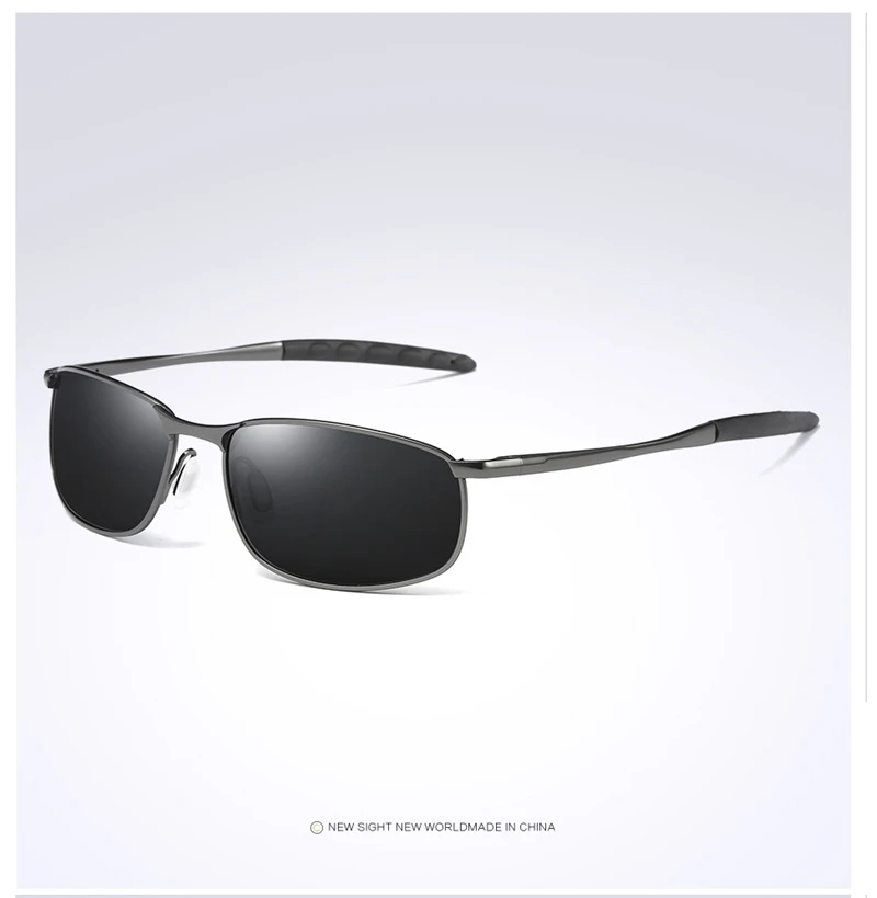 Солнцезащитные очки с металлической оправой ночного видения для вождения автомобиля UV400, поляризационные очки, стильные очки, новые мужские поляризованные солнцезащитные очки