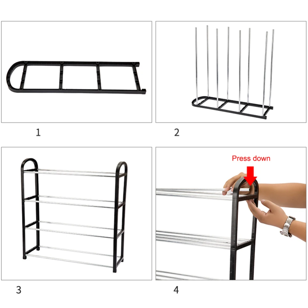 4 яруса стойка для обуви хранение с экономией пространства Органайзер бесплатно стоячие ботинки стойка домашняя гостиная стойка для хранения