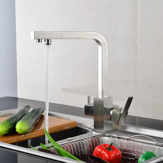 Buy 2017 Square kitchen faucet with double functions