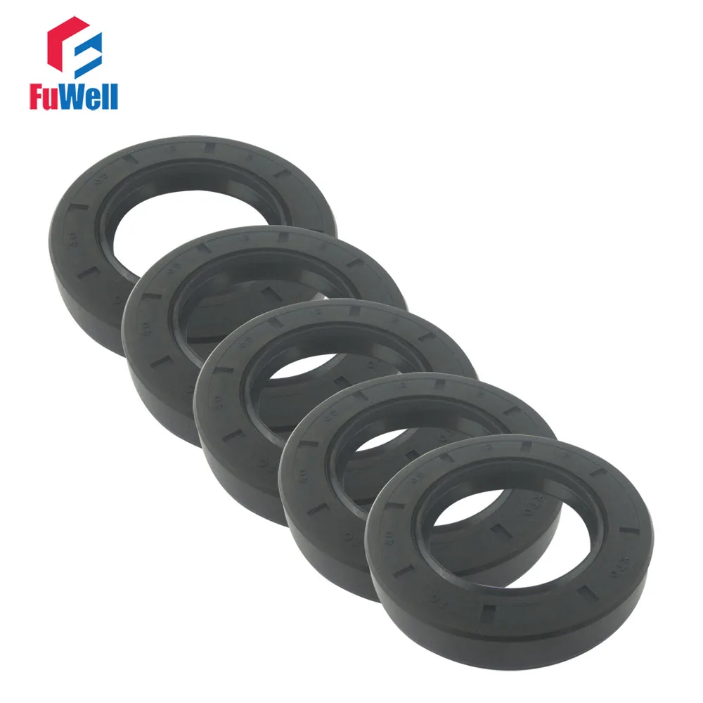 5pcs 55x65x8mm TC Type Skeleton Oil Seal NBR Black Radial Shaft Seal
