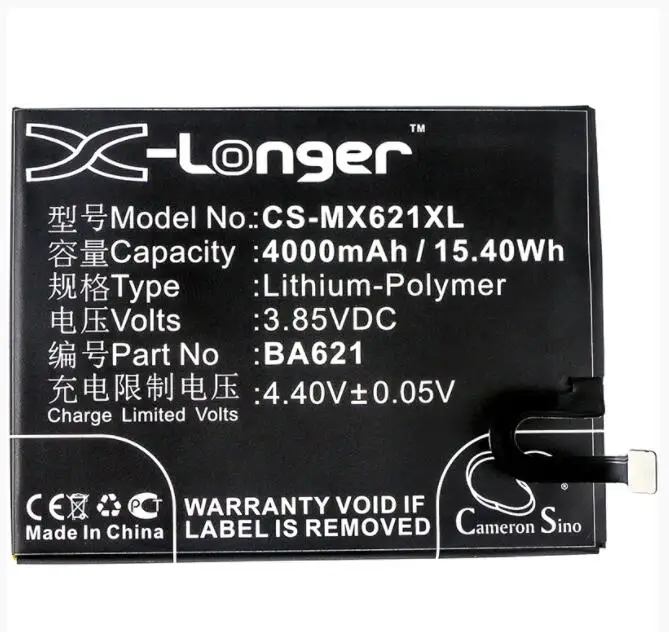 Cameron Sino 4000Mah Batteria Per Meilan Note 5 Per Meizu M5 Nota M5 Nota Dual Sim M5 Nota Dual Sim Td-Lte M621C M621M