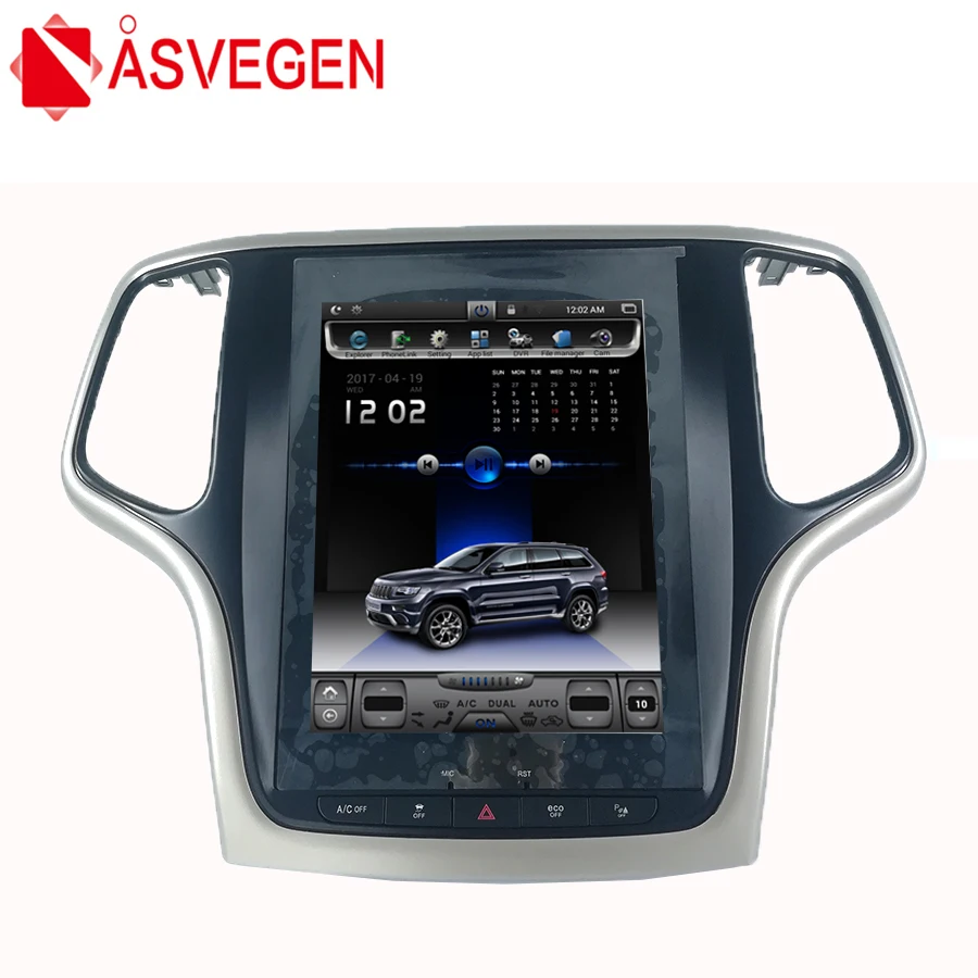 Asvegen вертикальный экран 10 4 дюймов Android 6 0 для Jeep Grand Cherokee 2013 2018 с четырехъядерным процессором GPS Мультимедиа DVD