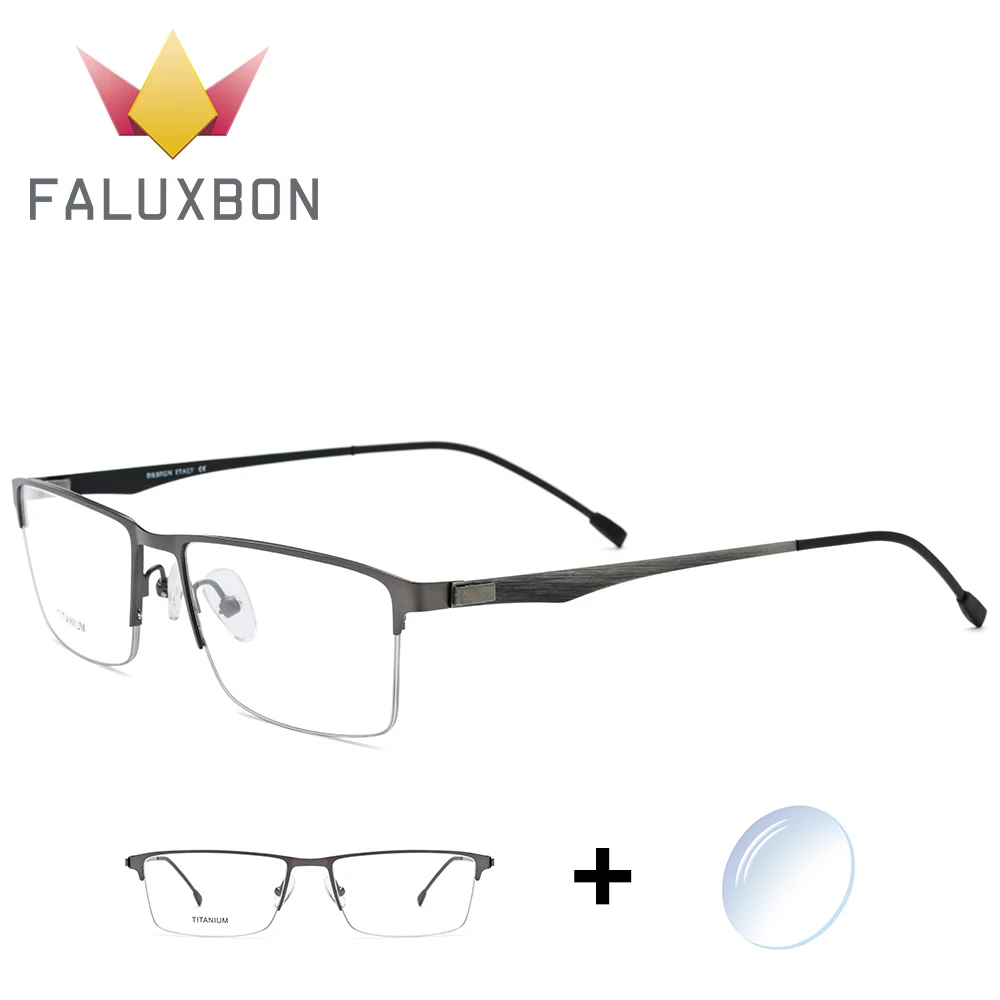 Halb c3 Optische Rechteck Licht c2 Anti c4 2019 Blau Spektakel Legierung Transparent Verordnung Myopie Randlose Titan Männer Brillen C1 Brille rxUwr