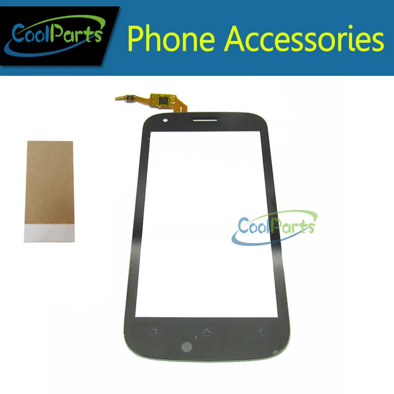 

11PC /Lot High Quality For Fly IQ443 Trend IQ 443 Sensor HD Touch Screen Digitizer Touch Glass Panel With Tape Black Color