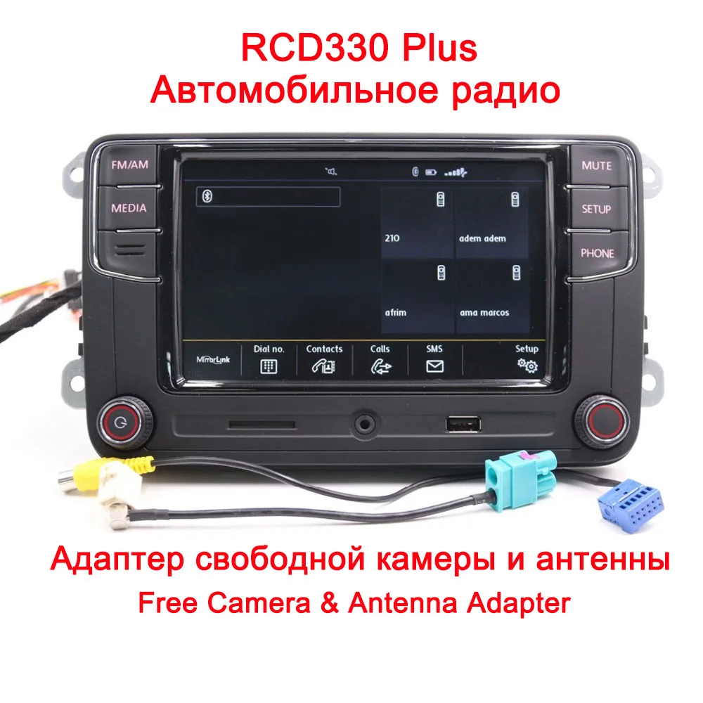 RCD330G Plus RCD330 6," MIB радиоприемник для VW Passat Polo Golf 5 6 Jetta CC Tiguan автомобильный радиоприемник 6RD035187A