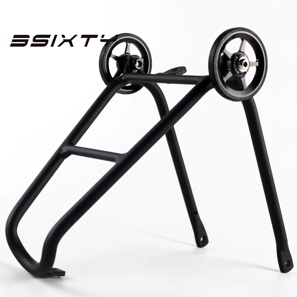 

3SIXTY Aluminium Alloy Q Type Rear Racks with Easywheels for Brompton Bicycle Luggage Carriers