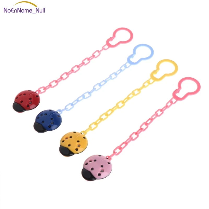 Toddler Infant Kid Ladybug Dummy Pacifier Clip Chain Holder Soother Nipple Strap