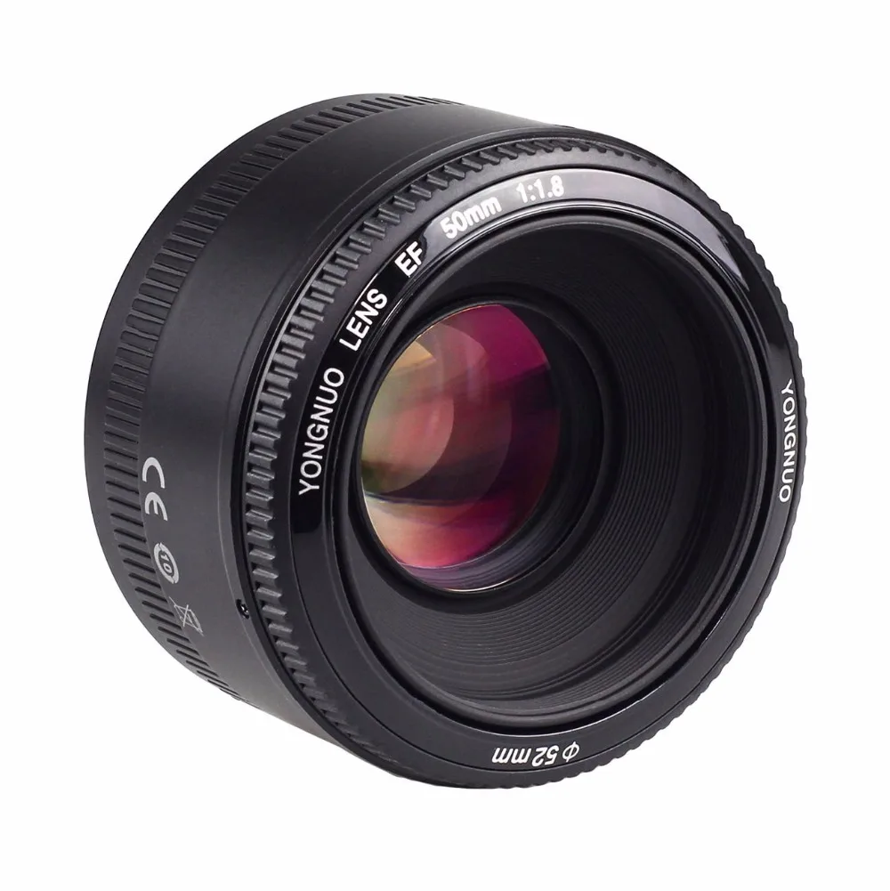 YONGNUO YN 50 мм F1.8 большая апертура Автофокус Объектив для Canon EF крепление EOS 760D 750D 700D 70D 80D 1300D 7D 6D 5D камера, AF/MF