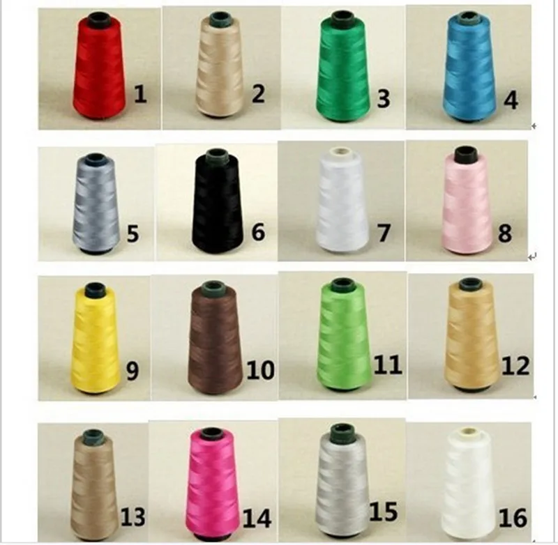 

Free Shipping Overlocking Sewing Machine Industrial Polyester Thread 3000 Yards Spools Cones 45colors can choose