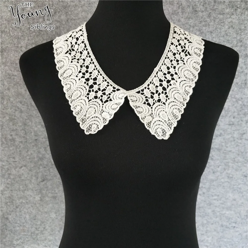 

Sewing Craft Accessory fine Venise white Lace fabric Dress Applique motif blouse DIY neckline collar Costume Decoration Supplies