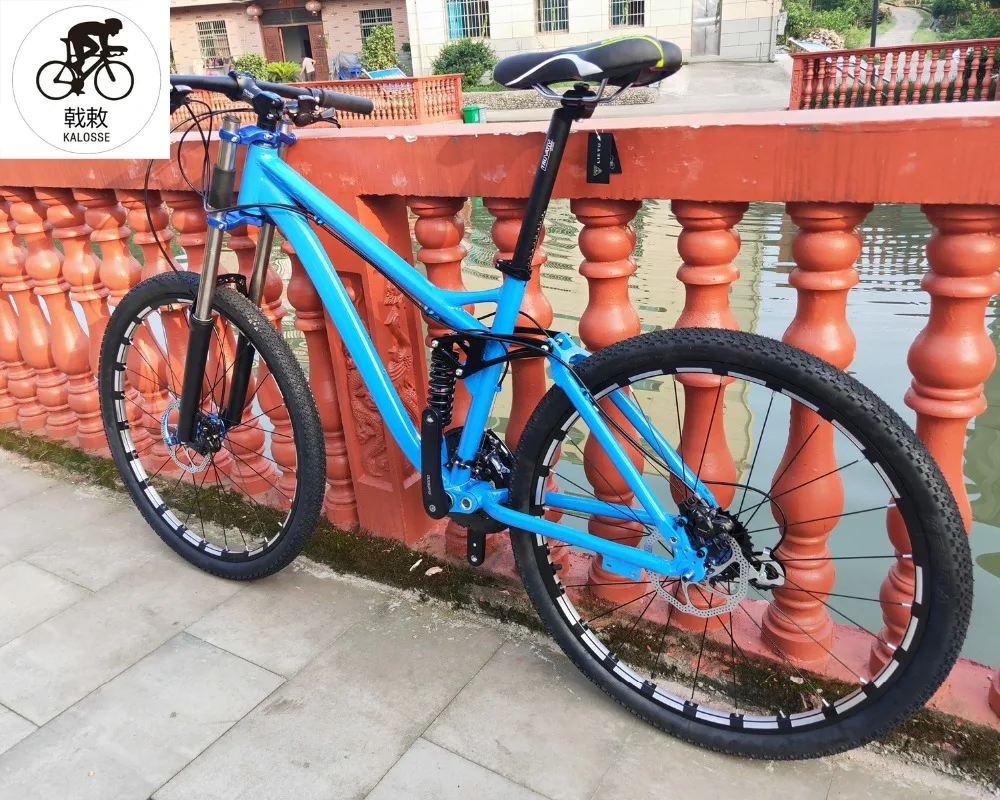 Best Kalosse  190mm travel  Full suspension 27.5inch   mountain bike  AM  Hydraulic  brakes 24 speed 7